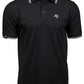 ― % ― TJS 1407 ― Luxury Stripe Stretch Bio-Baumwolle Polo Shirt - Schwarz / Weiß [S]