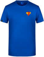 Super COMPANIEER ― Herren Comic-Logo T-Shirt – Royalblau