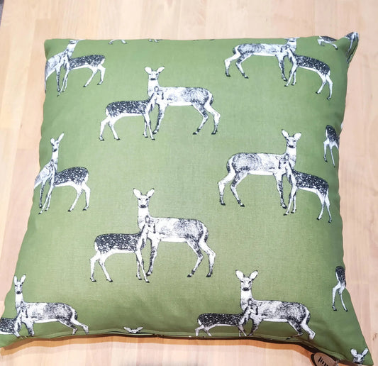 Handmade Kissen, Deko-Kissen, mit oder ohne Füllung, 60x60cm, Waldtiere, Herbst