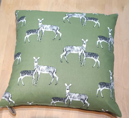 Handmade Kissen, Deko-Kissen, mit oder ohne Füllung, 60x60cm, Waldtiere, Herbst