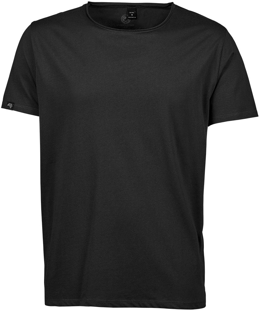 TJS 5060 ― Men's Raw Edge T-Shirt - Schwarz