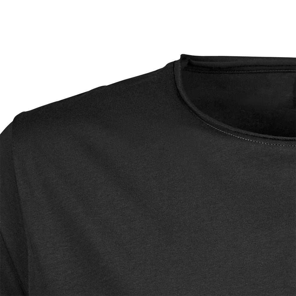 TJS 5060 ― Men's Raw Edge T-Shirt - Schwarz