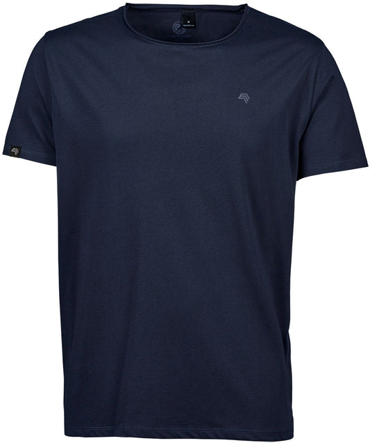 TJS 5060 ― Men's Raw Edge T-Shirt - Navy Blau