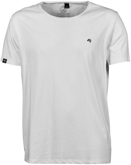 TJS 5060 ― Men's Raw Edge T-Shirt - Weiß
