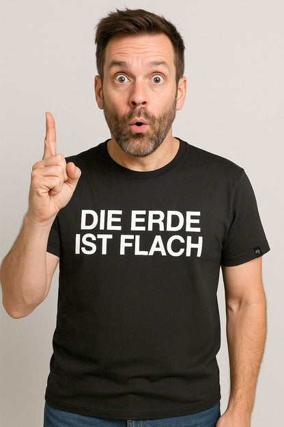 Die Erde ist flach ― Mens T-Shirt - Schwarz