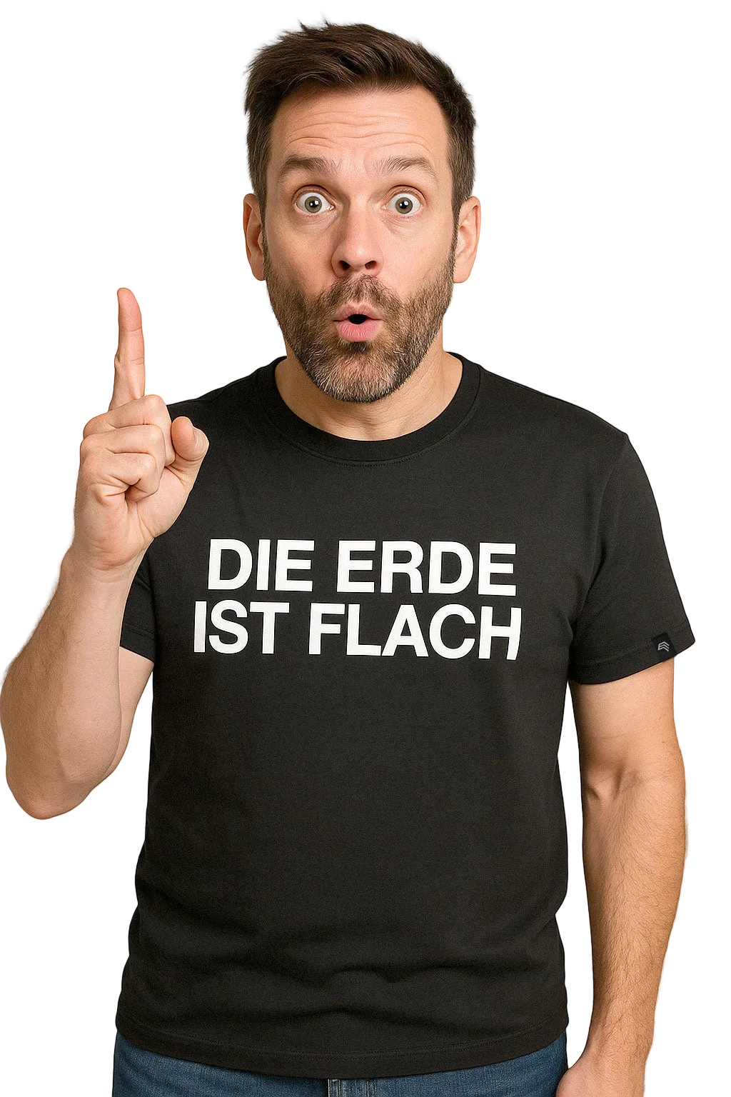 The Earth Is Flat – Men's Satire T-Shirt – Black