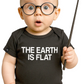 The Earth Is Flat ― Baby Satire-Strampler mit Bio-Baumwolle – Schwarz