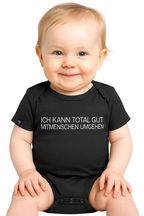 Ich kann total gut Mitmenschen umgehen ― Baby Statement Strampler mit Bio-Baumwolle – Schwarz