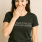 Ich kann total gut Mitmenschen umgehen ― Ladies Girlie T-Shirt - Schwarz