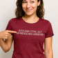 Ich kann total gut Mitmenschen umgehen ― Ladies Girlie T-Shirt - Schwarz