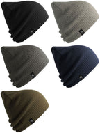 ALS 0122 – Long Beanie Knitted Hat, recycled polyester - Black