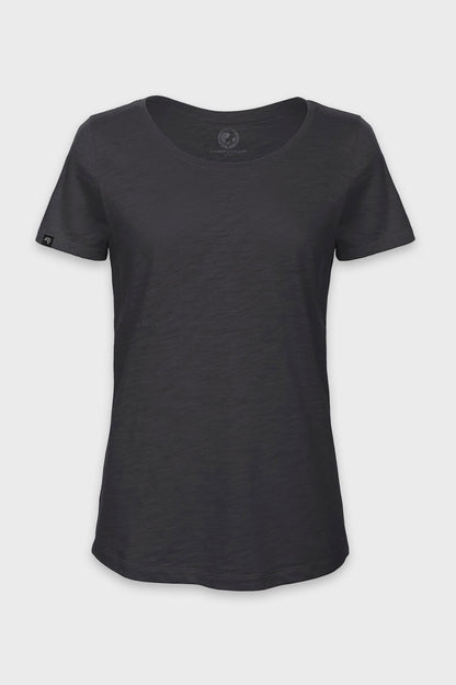 ― % ― Auslaufartikel ― BAC TW047/ ― Damen Bio-Baumwolle Flammgarn T-Shirt - Grau (L)