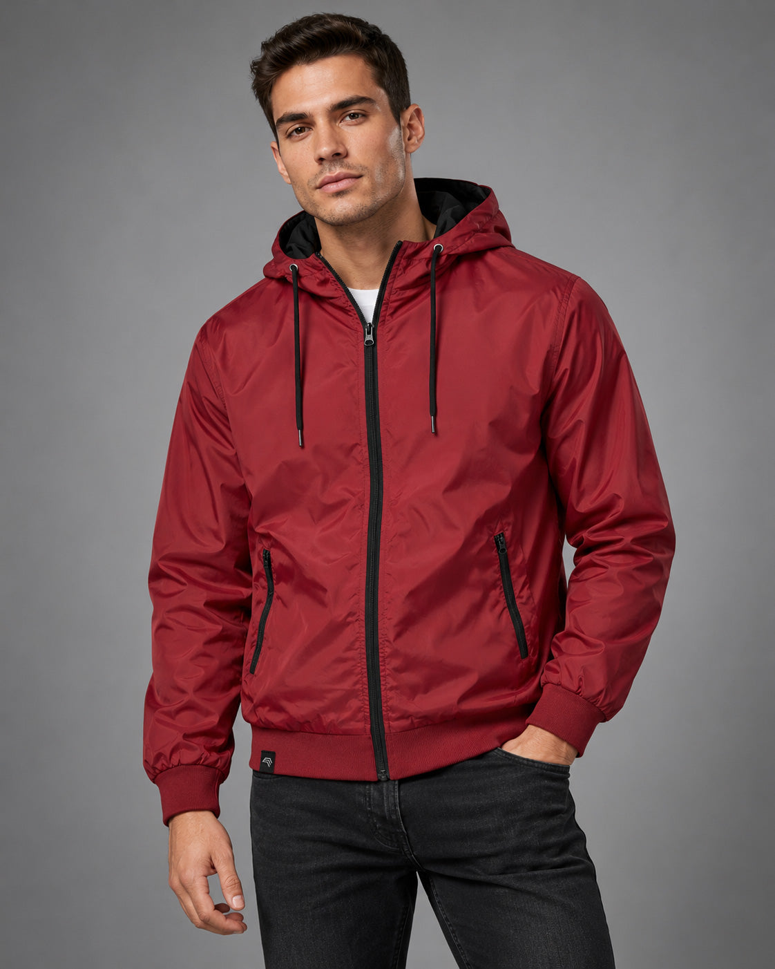 BBD 6100 ― Windjacke mit Blouson-Schnitt und Zip-Taschen
