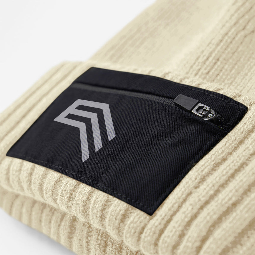 BFD 334R ― Eco Zip Patch Beanie - Black