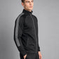 FNS 0871 ― Sportjacke mit Gunmetal-Kontrast – Schwarz / Dunkelgrau