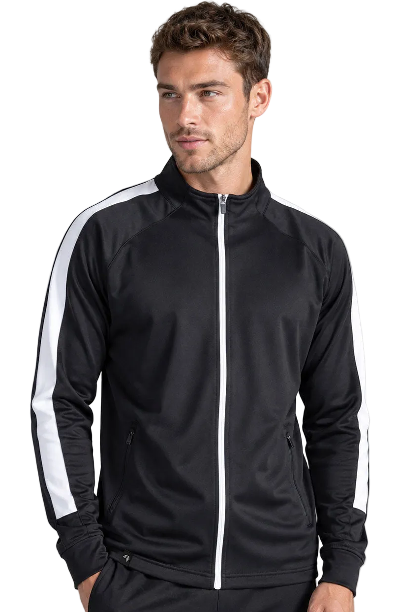 FNS 0871 ― Unisex Bi-color Tracksuit Top - Black / White