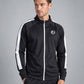 FNS 0871/170 ― Unisex Contrast Stripes Sports Jacket - Black / White