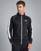FNS 0871/170 ― Unisex Contrast Stripes Sports Jacket - Black / White