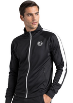 FNS 0871/170 ― Unisex Contrast Stripes Sports Jacket - Black / White