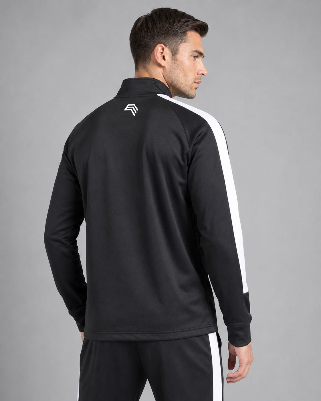 FNS 0871 ― Unisex Bi-color Tracksuit Top - Black / White