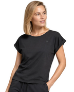 2 Auslaufmodell ― JAN 8005 ― Damen T-Shirt mit lässigem Ärmelumschlag in Fledermausoptik (Kopie)
