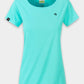 ― % ― JAN 8007/ ― Damen Bio-Baumwolle T-Shirt - Blau Mint Grün [2XL]