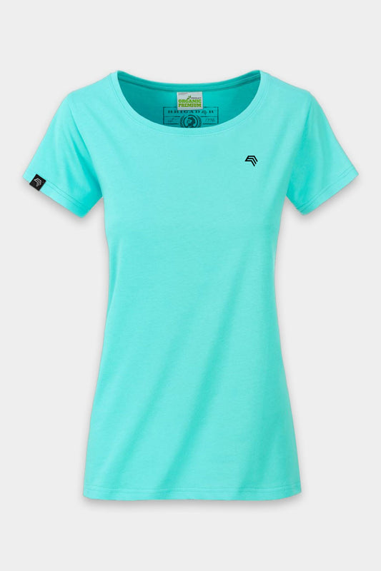 ― % ― JAN 8007/ ― Damen Bio-Baumwolle T-Shirt - Blau Mint Grün [2XL]