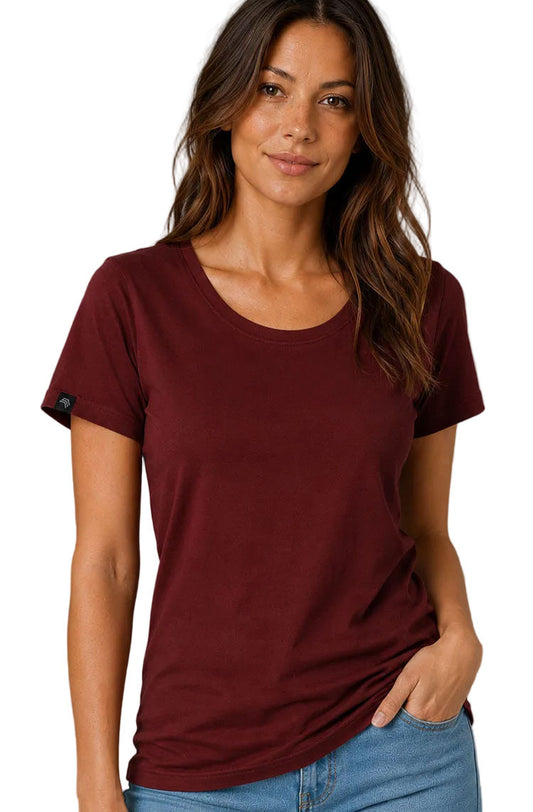 JAN 8007 ― Women's Organic Cotton T-Shirt Navy Blue [XS-2XL]
