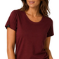 ― % ― JAN 8007/ ― Women's Organic Cotton T-Shirt – Wine Red / Bordeaux [XS / S / XL]