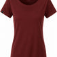 ― % ― JAN 8007/ ― Women's Organic Cotton T-Shirt – Wine Red / Bordeaux [XS / S / XL]
