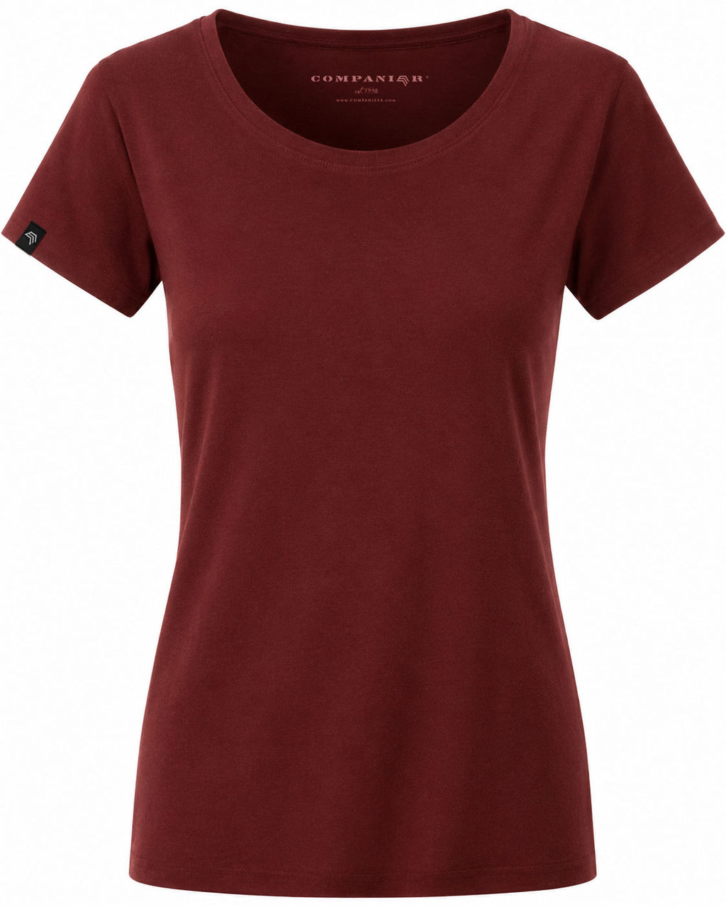 ― % ― JAN 8007/ ― Women's Organic Cotton T-Shirt – Wine Red / Bordeaux [XS / S / XL]