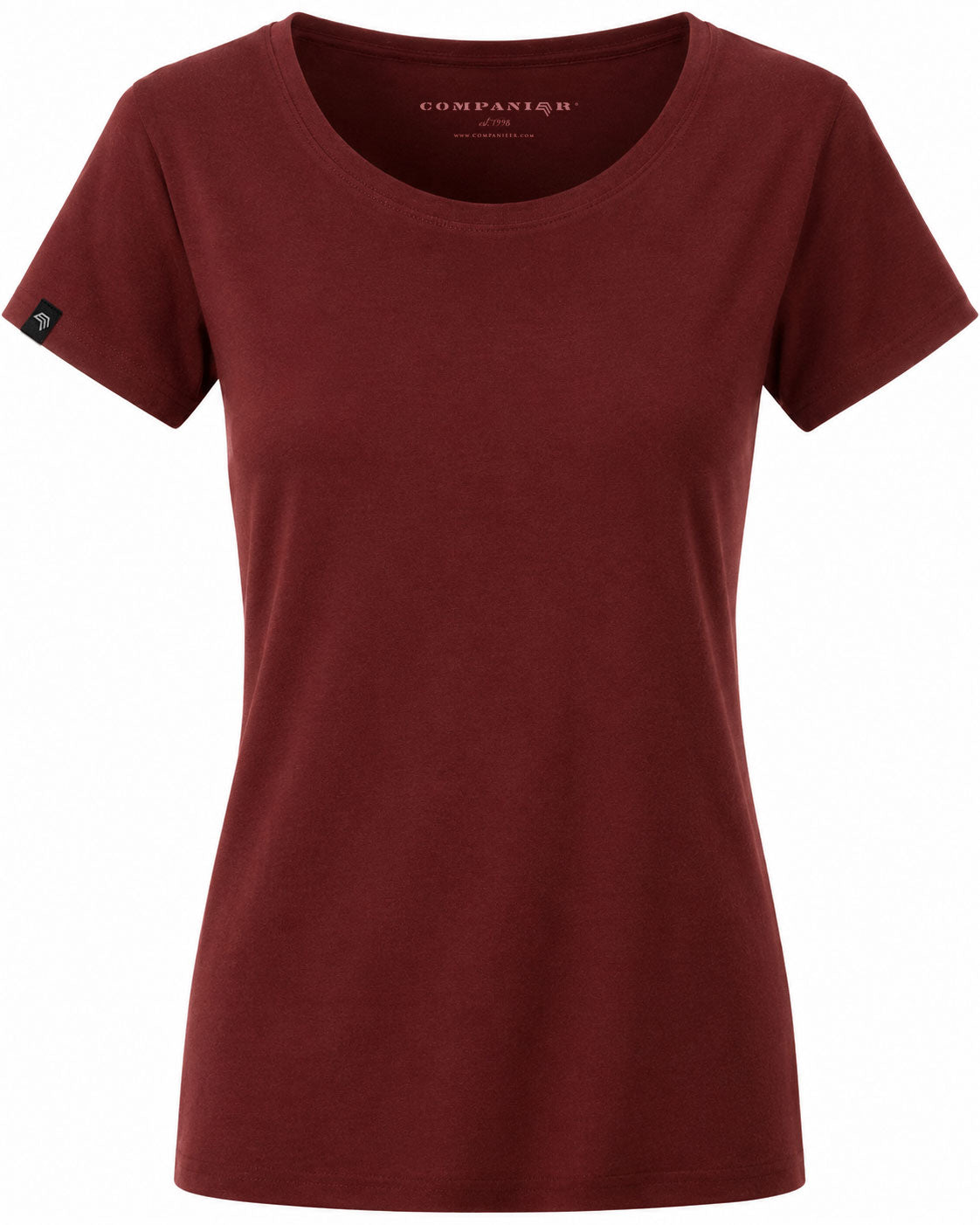 ― % ― JAN 8007/ ― Women's Organic Cotton T-Shirt – Wine Red / Bordeaux [XS / S / XL]