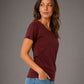 JAN 8007 ― Damen T-Shirt aus Bio-Baumwolle – Weinrot / Bordeauxrot