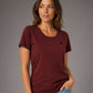JAN 8007 ― Damen T-Shirt aus Bio-Baumwolle – Weinrot / Bordeauxrot