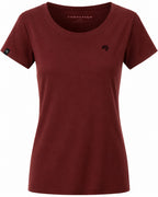 JAN 8007 ― Damen T-Shirt aus Bio-Baumwolle – Weinrot / Bordeauxrot