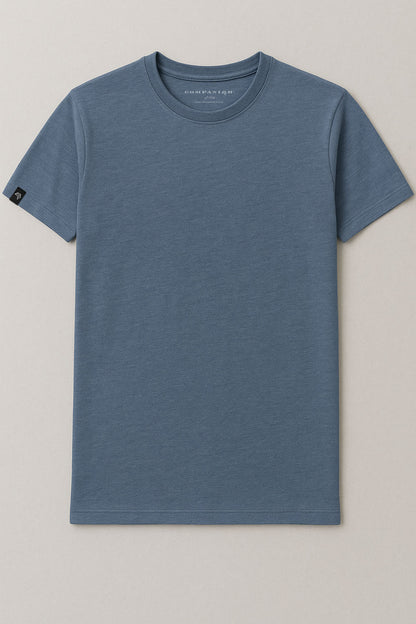 JAN 8008 ― Herren Bio-Baumwolle T-Shirt - Melange Denim Blau