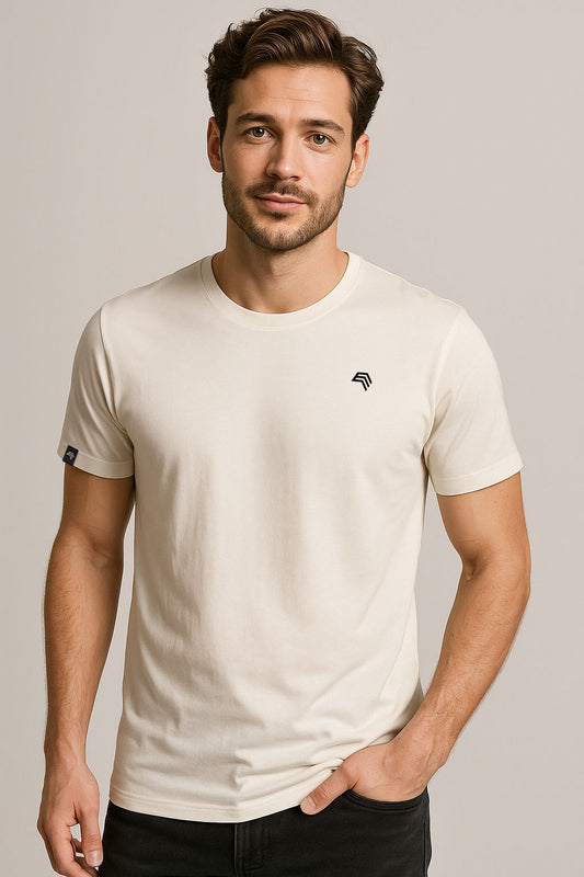 JAN 8008 ― Herren Bio-Baumwolle T-Shirt - Natural Weiß