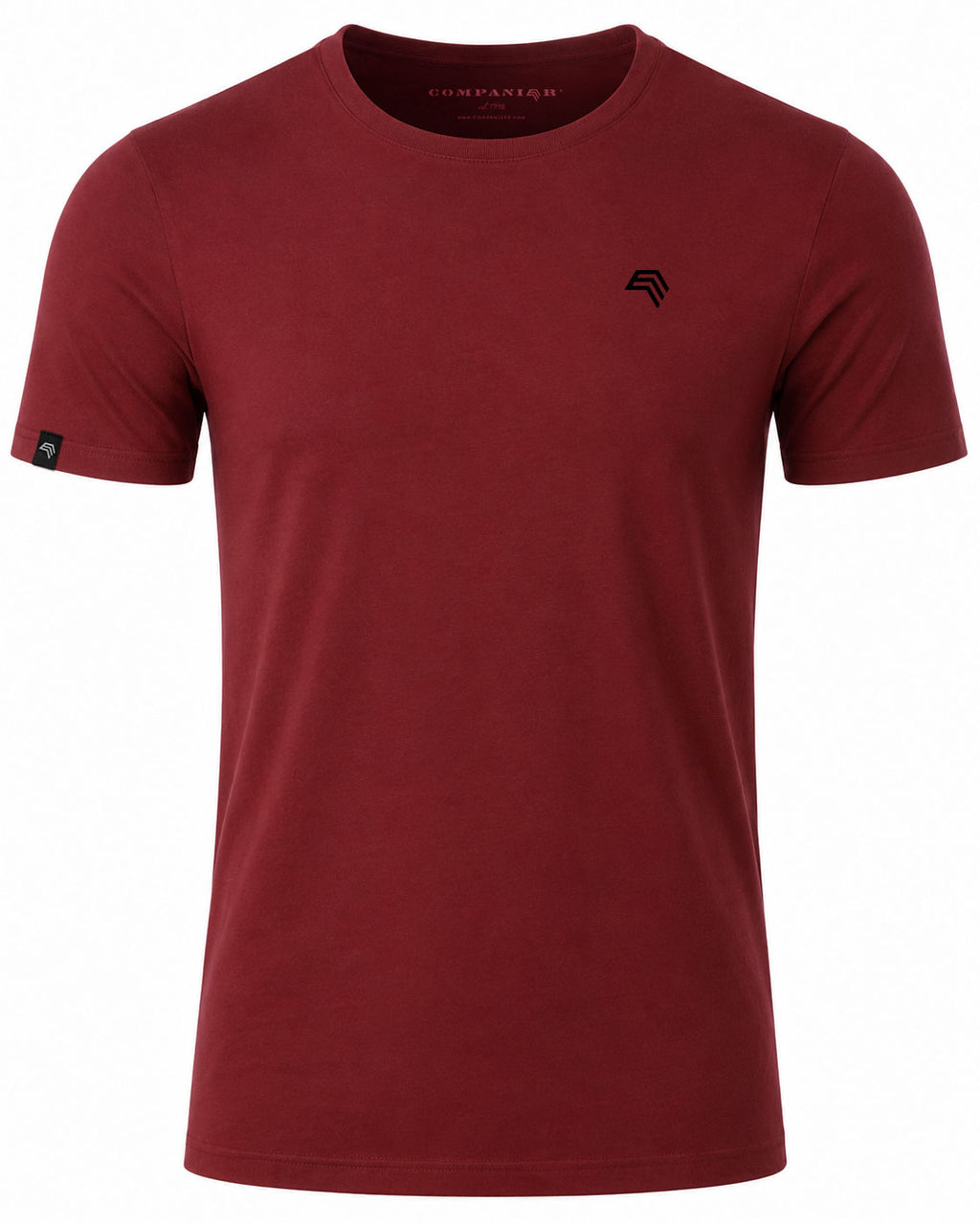 JAN 8008 ― Herren T-Shirt aus Bio-Baumwolle – Weinrot / Bordeauxrot