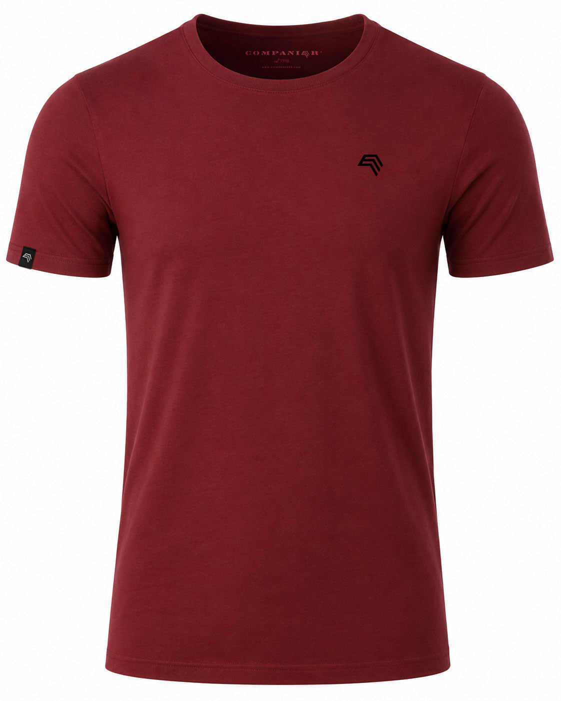 JAN 8008 ― Herren T-Shirt aus Bio-Baumwolle – Weinrot / Bordeauxrot