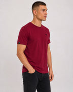 JAN 8008 ― Herren T-Shirt aus Bio-Baumwolle – Weinrot / Bordeauxrot