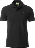 JAN 8010 - Men's Organic Cotton Polo Shirt - Black