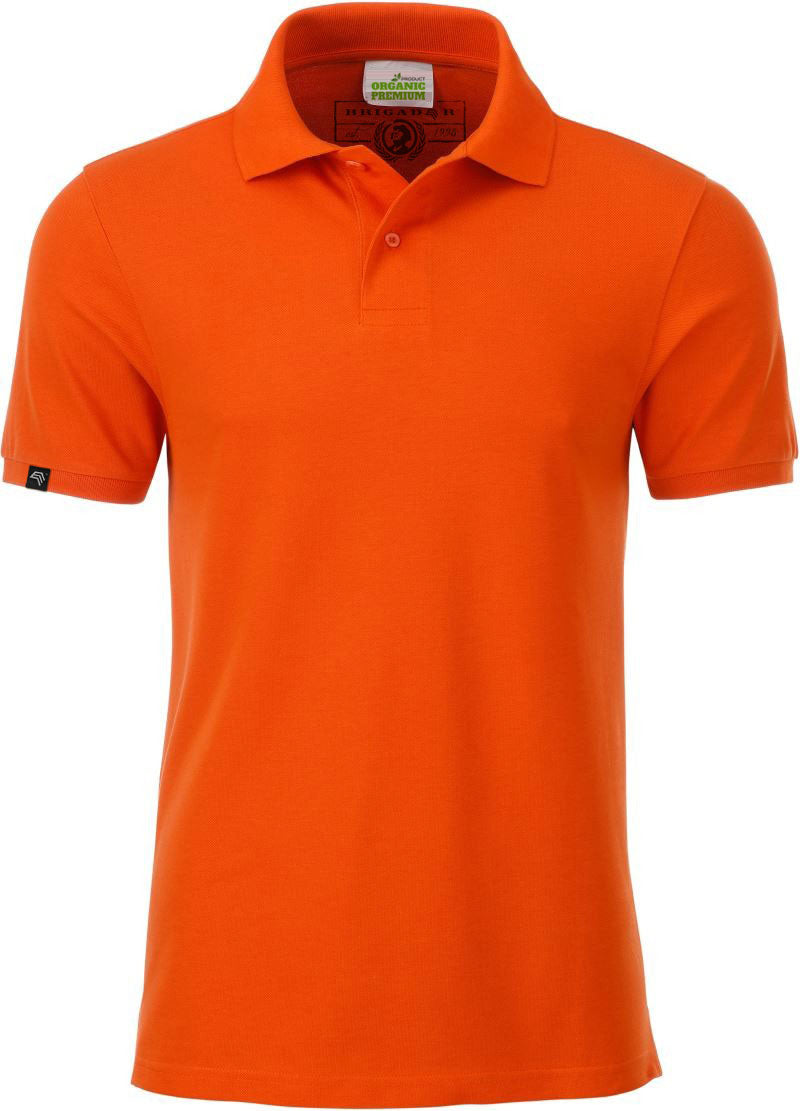 ― % ― JAN 8010 ― Herren-Piqué-Polo für den smarten Casual-Look – Dunkelorange / S