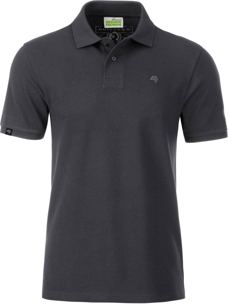 JAN 8010 — Men's Organic Cotton Polo Shirt - Graphite Grey