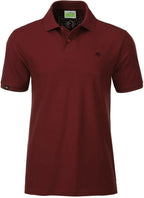 ― % ― JAN 8010 ― Men's Organic Cotton Polo Shirt - Burgundy Red Bordeaux [S]