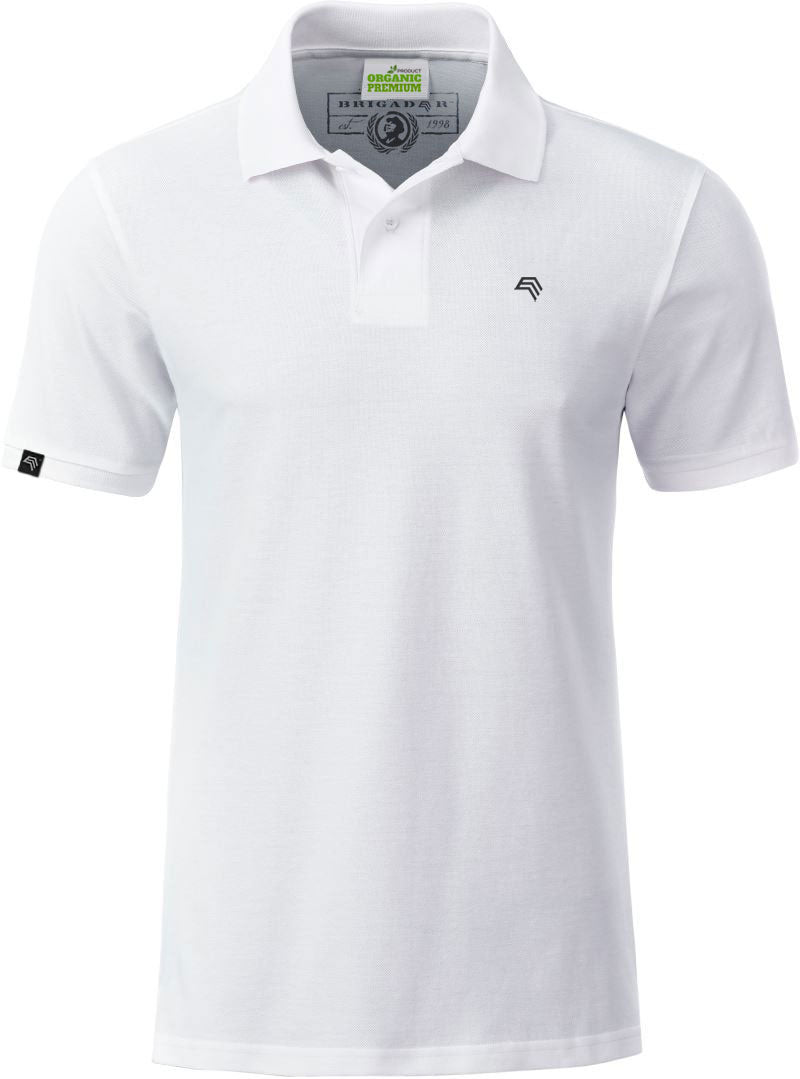 JAN 8010 ― Men's Organic Cotton Polo Shirt - White
