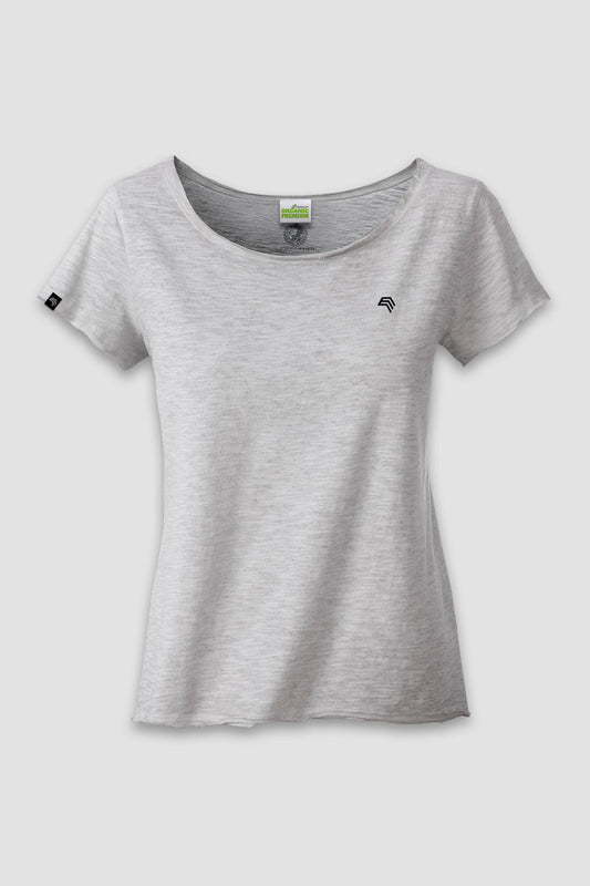 Auslaufartikel ― JAN 8015 ― Damen Bio-Baumwolle Flammgarn T-Shirt - Hell Grau