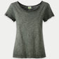 Auslaufartikel ― JAN 8015 ― Damen Bio-Baumwolle Flammgarn T-Shirt - Olive Grün