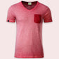 ― % ― JAN 8016/ ― Herren Bio-Baumwolle V-Neck Flammgarn T-Shirt - Chili Rot [M]