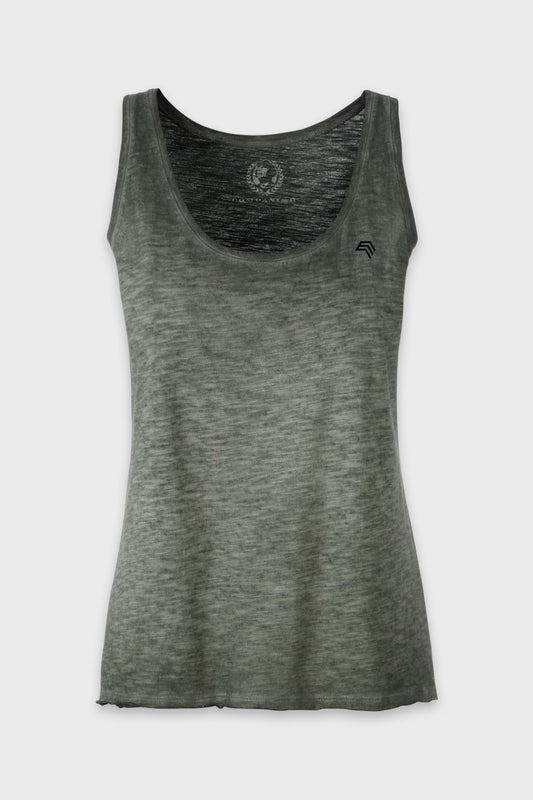 Auslaufartikel ― JAN 8017 ― Damen Bio-Baumwolle Flammgarn Tank Top - Olive Grün