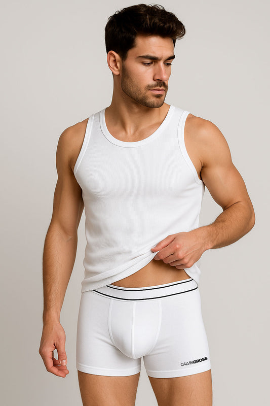 Calvin Gross ― Optimum Comfort Boxer-Shorts - Weiß